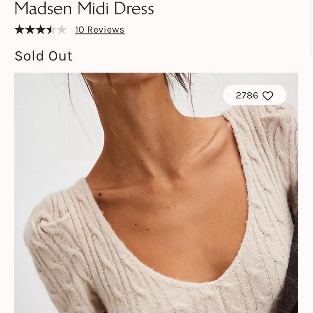 Madsen Midi OatMilk Free People Dress (SOLD OUT ON SITE!)